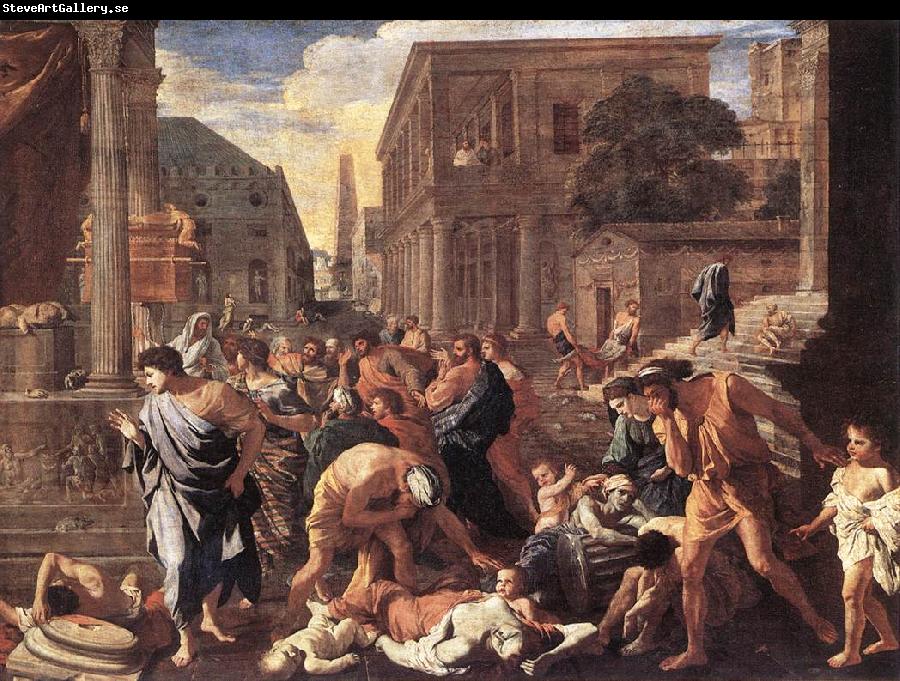 POUSSIN, Nicolas The Plague at Ashdod asg